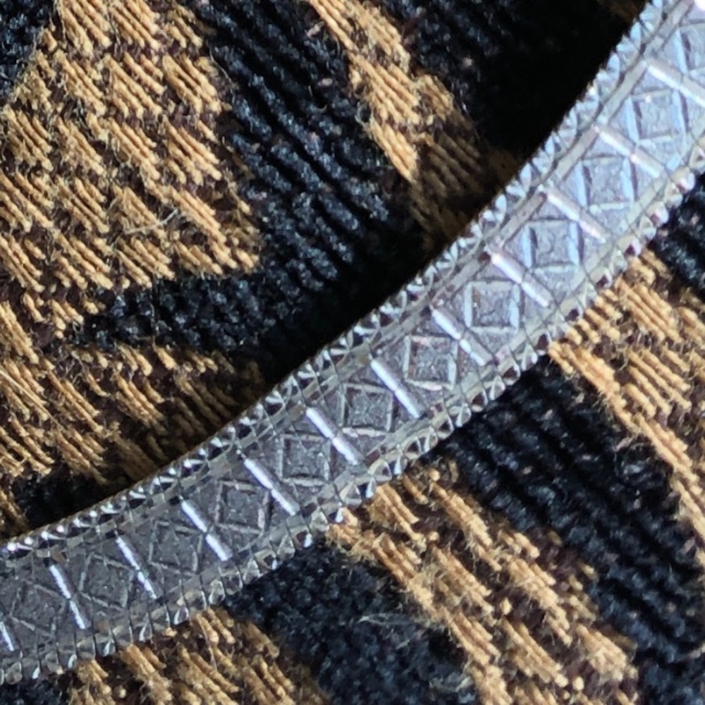 Milor Italy Sterling Silver Herringbone Reversible
